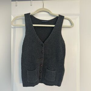 Brandy Melville Women's Gray Sweater Vest
